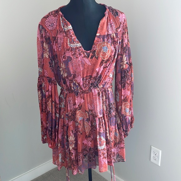Brand new! A.L.C Long sleeve silk blend minidress - Picture 1 of 7